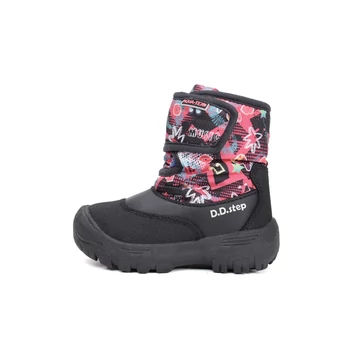 DD Step - Aqua-Tex - vizallo - teli - belelt - gyerekcsizma - hotaposo - lany - fekete - pink