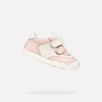 Geox - Steppieup - Barefoot - atmeneti - gyerekcipo - lany - rozsaszin - feher