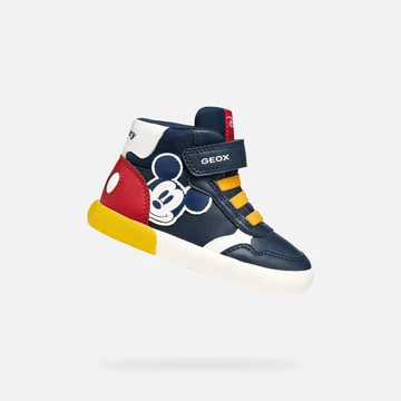 Geox - Gisli Boy - magasszaru - atmeneti - gyerekcipo - fiu - sotetkek - piros - sarga - Disney - Mickey