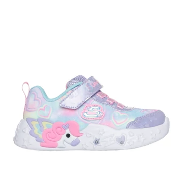 Skechers Unicorn Charmer - Lil Heart Sparkles - atmeneti - vilagitos - gyerekcipo - lany - levendula