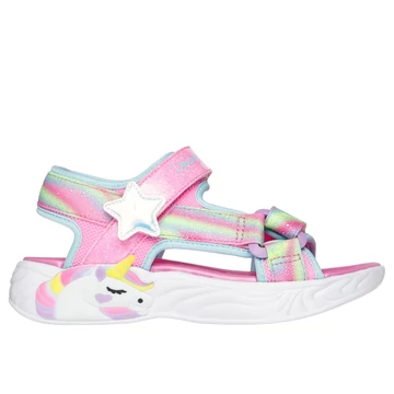 Skechers Unicorn Dreams - vilagito - gyerekszandal - lany - rozsaszin - Dreamy Unicorns