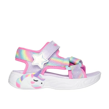 Skechers Unicorn Dreams világító gyerekszandál lányoknak levendula színben 21
