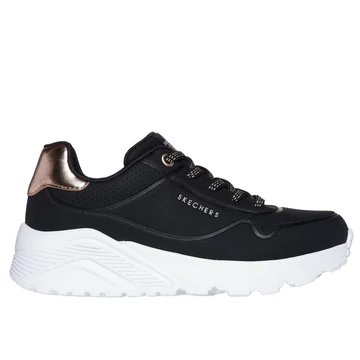 Skechers Uno Lite - Metallic Mode - gyerekcipo - lany - fekete 