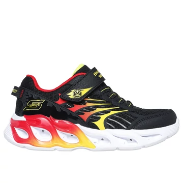 Skechers - S-Lights: Thermo Flash 2.0 - vilagito - gyerekcipo - fiu - fekete - piros