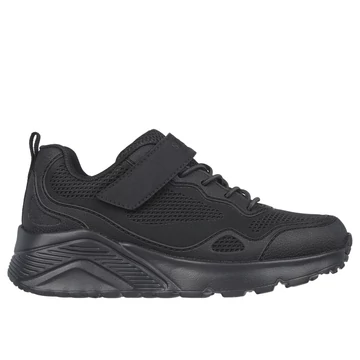 Skechers Uno Lite - Worlo átmeneti mosógépben mosható gyerekcipő fiúknak fekete színben 30