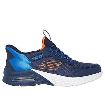 Skechers SLIP-INS: MICROSPEC MAX - BRISK-STRIPE - gyerekcipo - fiu - kek