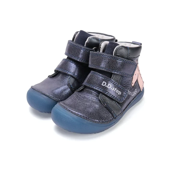 DD Step - Barefoot - fluoreszkalo - gyerekcipo - atmeneti - lany - kek - rozsaszin - unikornis 