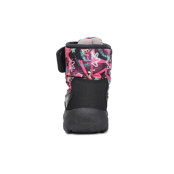 DD Step - Aqua-Tex - vizallo - teli - belelt - gyerekcsizma - hotaposo - lany - fekete - pink