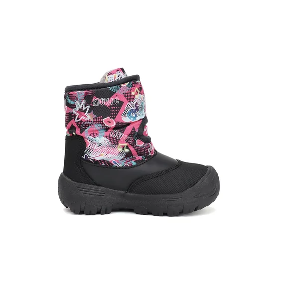 DD Step - Aqua-Tex - vizallo - teli - belelt - gyerekcsizma - hotaposo - lany - fekete - pink