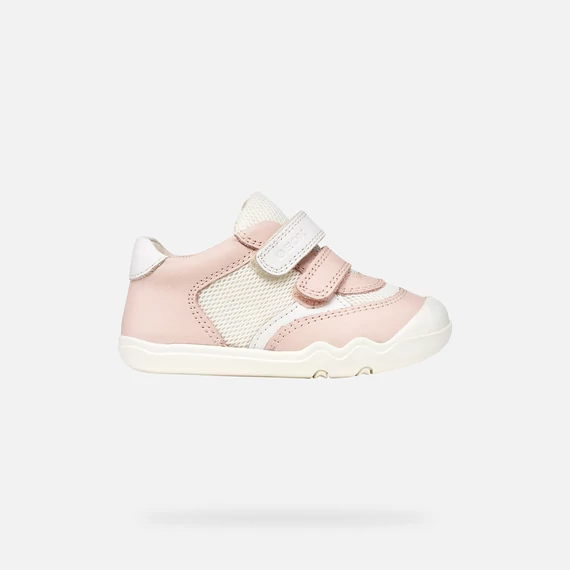 Geox - Steppieup - Barefoot - atmeneti - gyerekcipo - lany - rozsaszin - feher