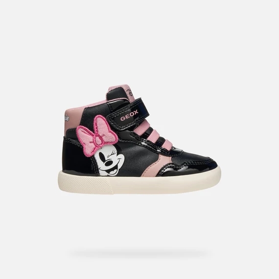 Geox - Gisli Baby - magasszaru - atmeneti - gyerekcipo - lany - rozsaszin - fekete - Disney - Minnie