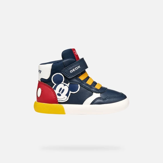 Geox - Gisli Boy - magasszaru - atmeneti - gyerekcipo - fiu - sotetkek - piros - sarga - Disney - Mickey