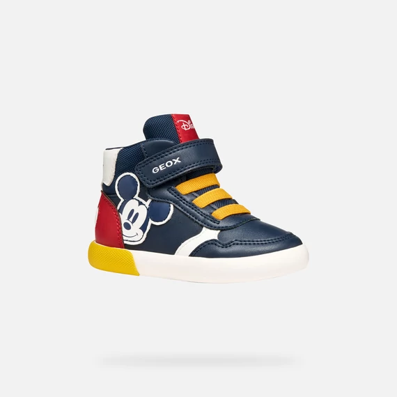 Geox - Gisli Boy - magasszaru - atmeneti - gyerekcipo - fiu - sotetkek - piros - sarga - Disney - Mickey