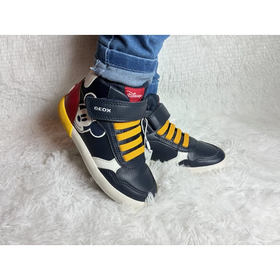 Geox - Gisli Boy - magasszaru - atmeneti - gyerekcipo - fiu - sotetkek - piros - sarga - Disney - Mickey