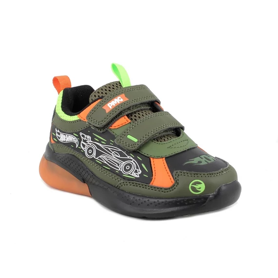 Primigi - Hot Wheels, atmeneti, vilagito - gyerekcipo - fiu - auto - zold - narancs