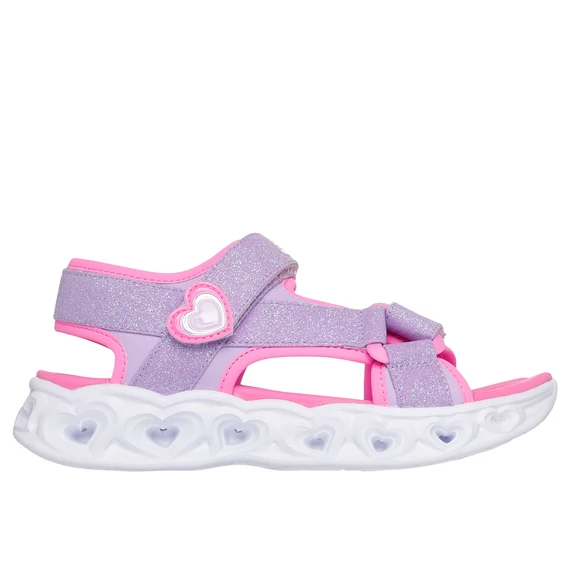 Skechers Heart Lights - vilagito - gyerekszandal - lany - csillogo - lila - sziv 