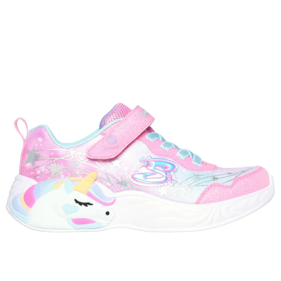 Skechers-Unicorn Dreams-vilagito-gyerekcipo-lany-rozsaszin-unikornis