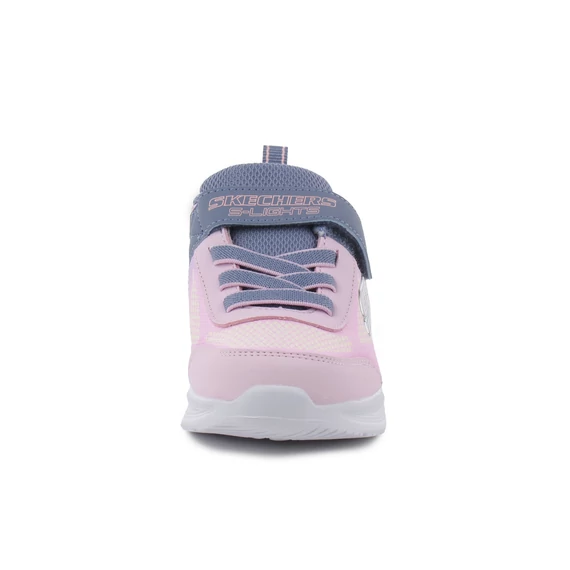 Skechers S-Lights: Sola Glow - Ombre Deluxe - vilagito - gyerekcipo - lany - rozsaszin - szurke 