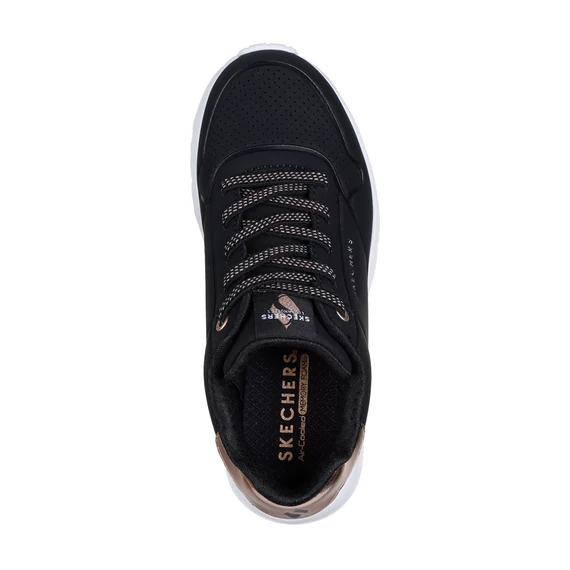Skechers Uno Lite - Metallic Mode - gyerekcipo - lany - fekete 