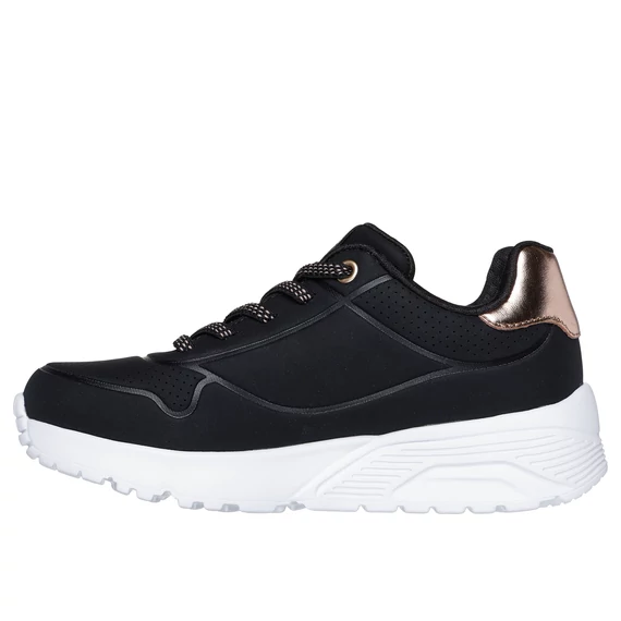 Skechers Uno Lite - Metallic Mode - gyerekcipo - lany - fekete 