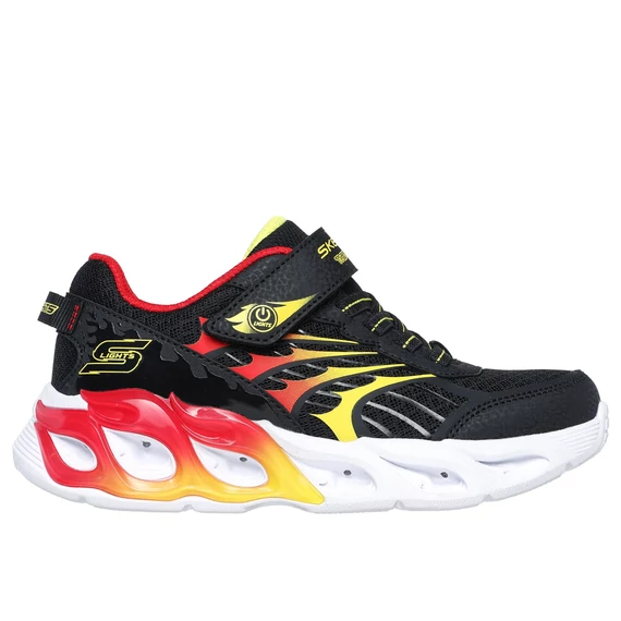 Skechers - S-Lights: Thermo Flash 2.0 - vilagito - gyerekcipo - fiu - fekete - piros