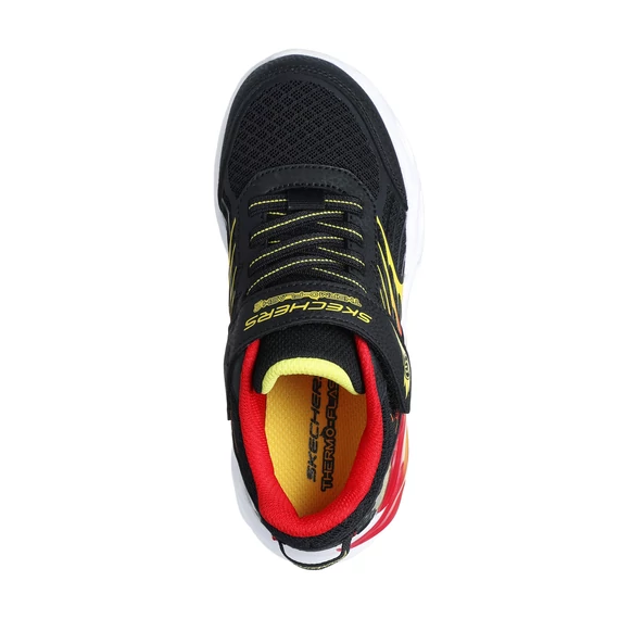 Skechers - S-Lights: Thermo Flash 2.0 - vilagito - gyerekcipo - fiu - fekete - piros