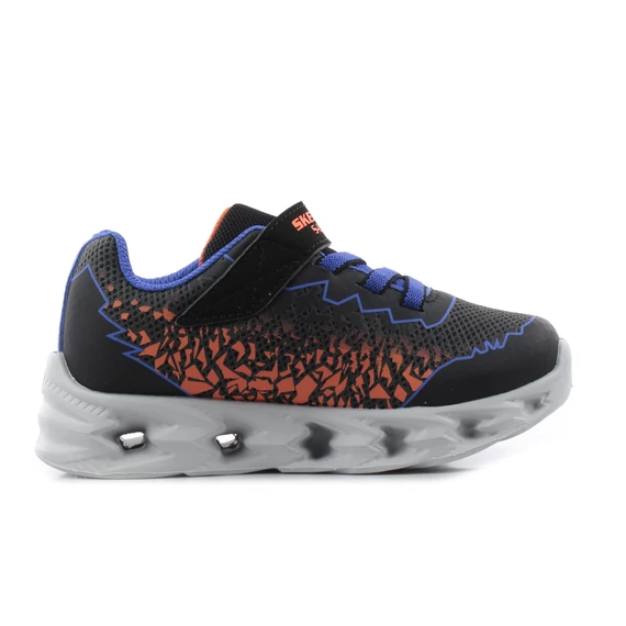 Skechers Sneaker- Vortex 2.0 - Zorento - vilagito - gyerekcipo - fiu - fekete - kek, narancssarga