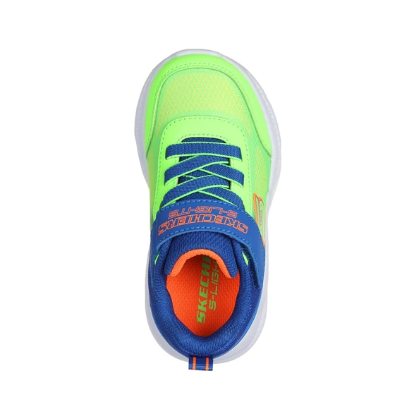 Skechers-Meteor-Lights - Krendox-vilagito-gyerekcipo-fiu-kek-zold