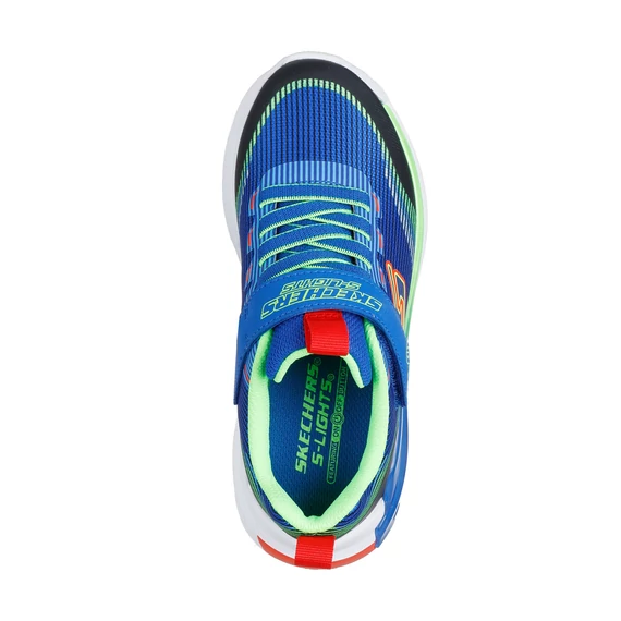Skechers S Lights: Tri-Namics- atmeneti- vilagito- gyerekcipo- fiu- kek - zold