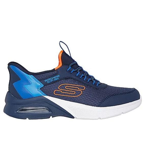 Skechers SLIP-INS: MICROSPEC MAX - BRISK-STRIPE - gyerekcipo - fiu - kek