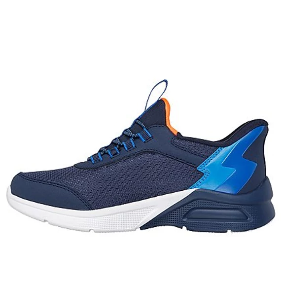 Skechers SLIP-INS: MICROSPEC MAX - BRISK-STRIPE - gyerekcipo - fiu - kek