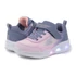 Skechers S-Lights: Sola Glow - Ombre Deluxe - vilagito - gyerekcipo - lany - rozsaszin - szurke 