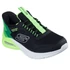 Skechers-SLIP-INS-MICROSPEC MAX-BRISK-STRIPE-gyerekcipo-fiu-fekete-lime